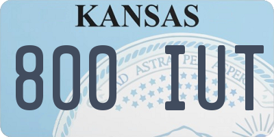KS license plate 800IUT