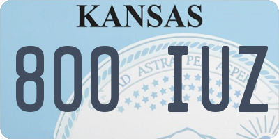 KS license plate 800IUZ