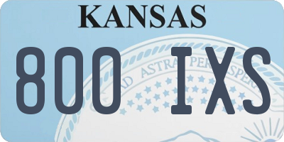 KS license plate 800IXS