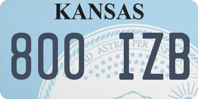 KS license plate 800IZB