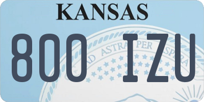 KS license plate 800IZU