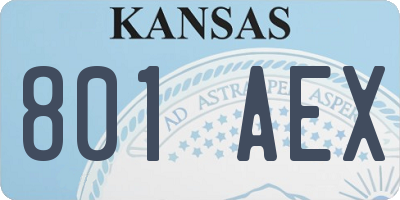 KS license plate 801AEX