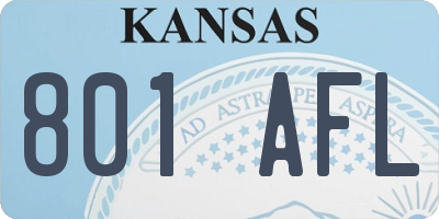 KS license plate 801AFL