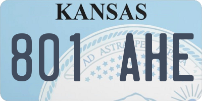 KS license plate 801AHE