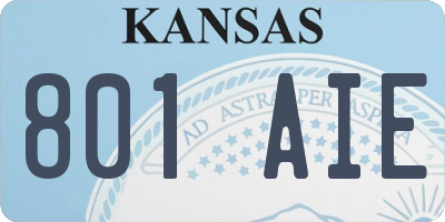 KS license plate 801AIE