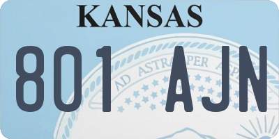 KS license plate 801AJN