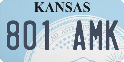 KS license plate 801AMK