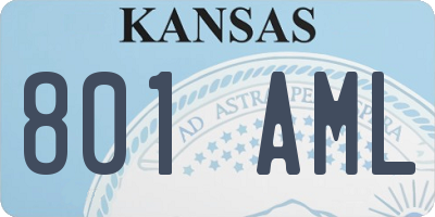 KS license plate 801AML