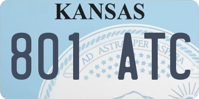 KS license plate 801ATC