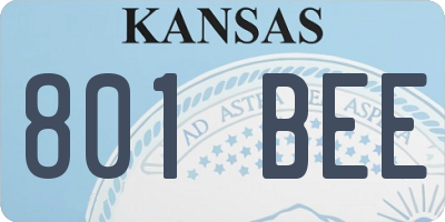 KS license plate 801BEE