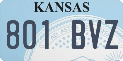 KS license plate 801BVZ