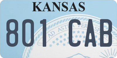 KS license plate 801CAB
