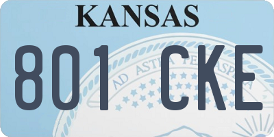 KS license plate 801CKE