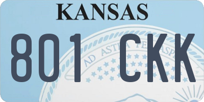 KS license plate 801CKK