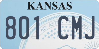 KS license plate 801CMJ
