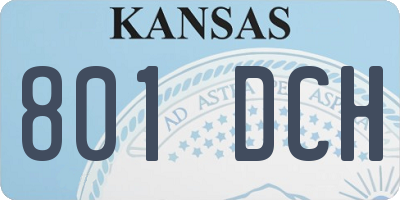 KS license plate 801DCH
