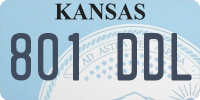 KS license plate 801DDL