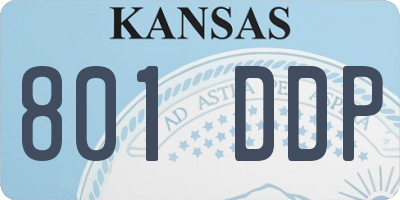 KS license plate 801DDP