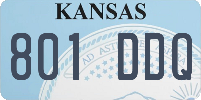 KS license plate 801DDQ