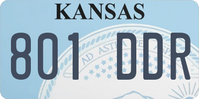 KS license plate 801DDR