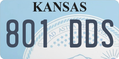 KS license plate 801DDS