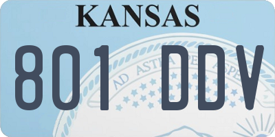 KS license plate 801DDV