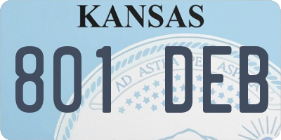 KS license plate 801DEB