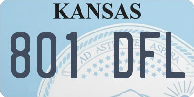 KS license plate 801DFL