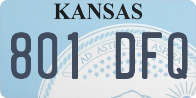 KS license plate 801DFQ