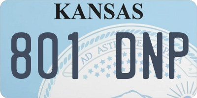 KS license plate 801DNP