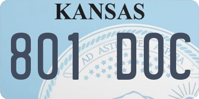 KS license plate 801DOC