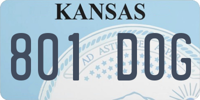 KS license plate 801DOG