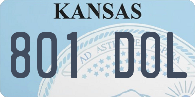 KS license plate 801DOL