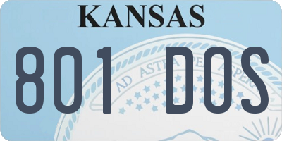 KS license plate 801DOS