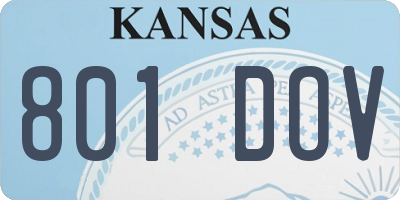 KS license plate 801DOV