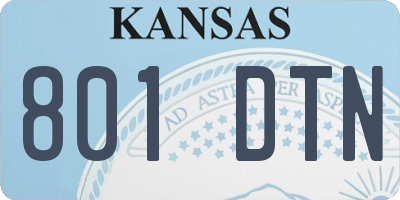 KS license plate 801DTN