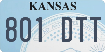 KS license plate 801DTT