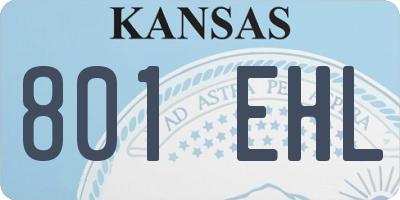 KS license plate 801EHL