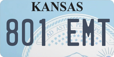 KS license plate 801EMT
