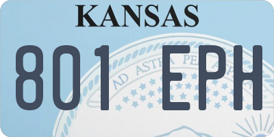 KS license plate 801EPH