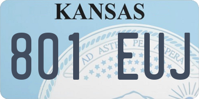 KS license plate 801EUJ
