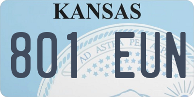 KS license plate 801EUN