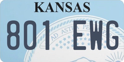 KS license plate 801EWG