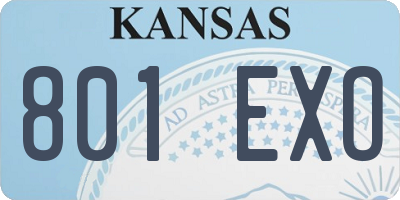 KS license plate 801EXO