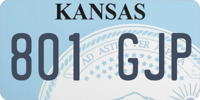 KS license plate 801GJP
