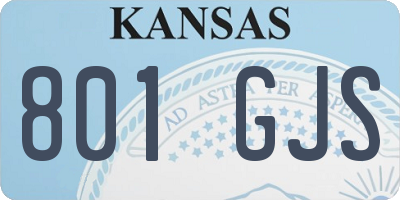 KS license plate 801GJS