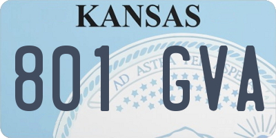 KS license plate 801GVA