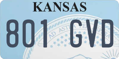 KS license plate 801GVD