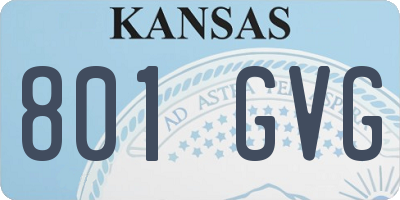KS license plate 801GVG