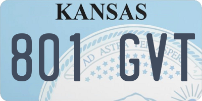 KS license plate 801GVT
